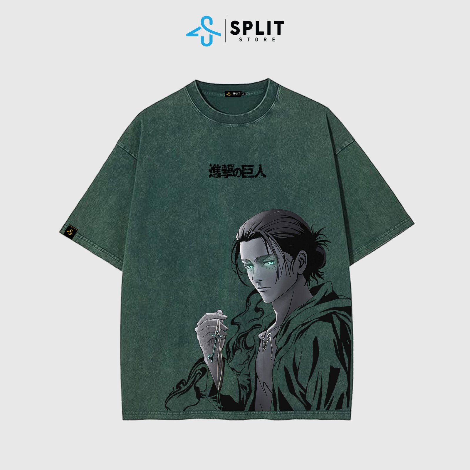Eren Yeager Box Fit Acid Washed