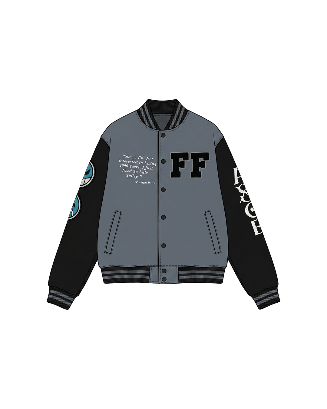 19 (3) Ace-Inspired Varsity Jacket / One Piece