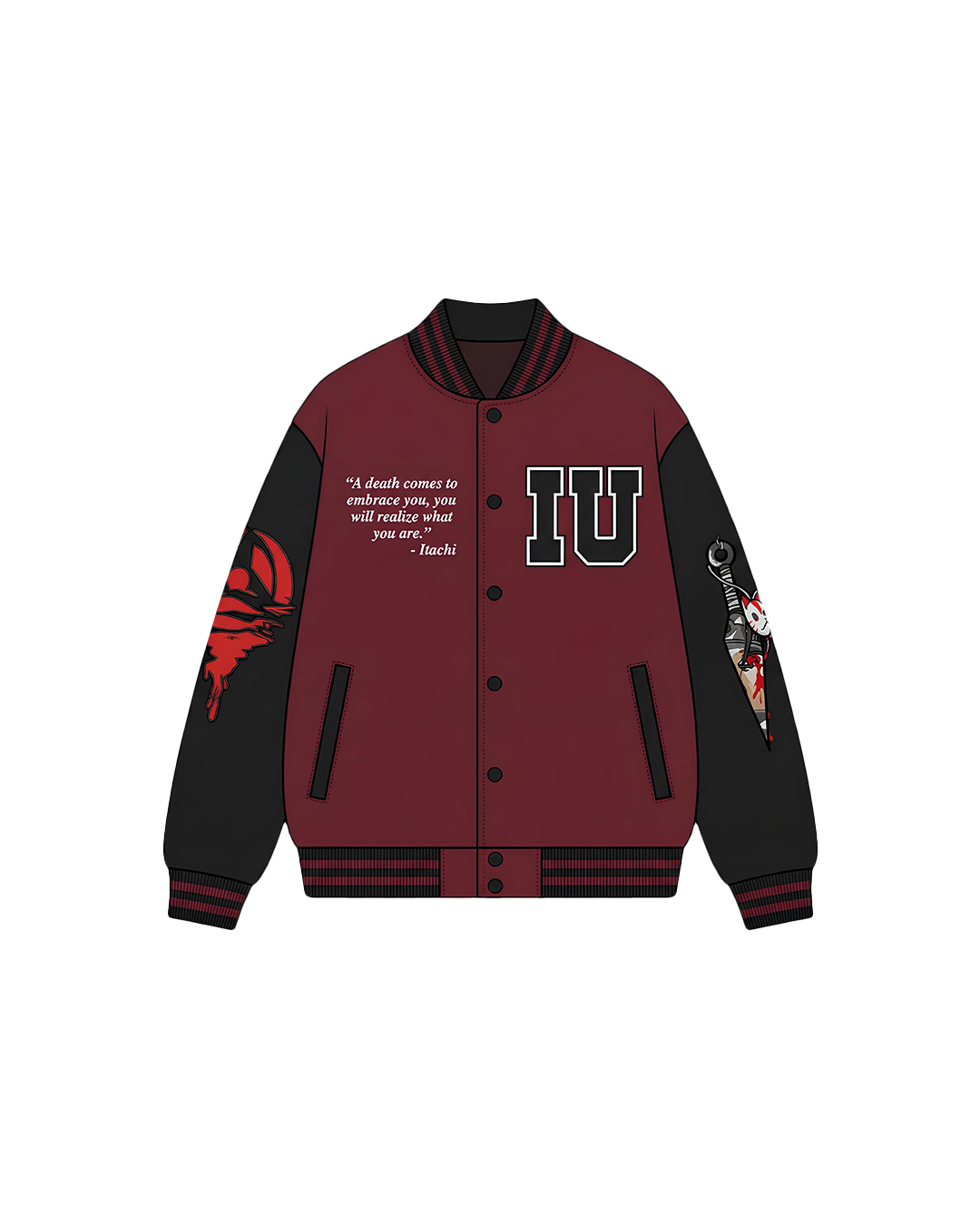 26 (3) Itachi Uchiha Varsity Jacket / Naruto