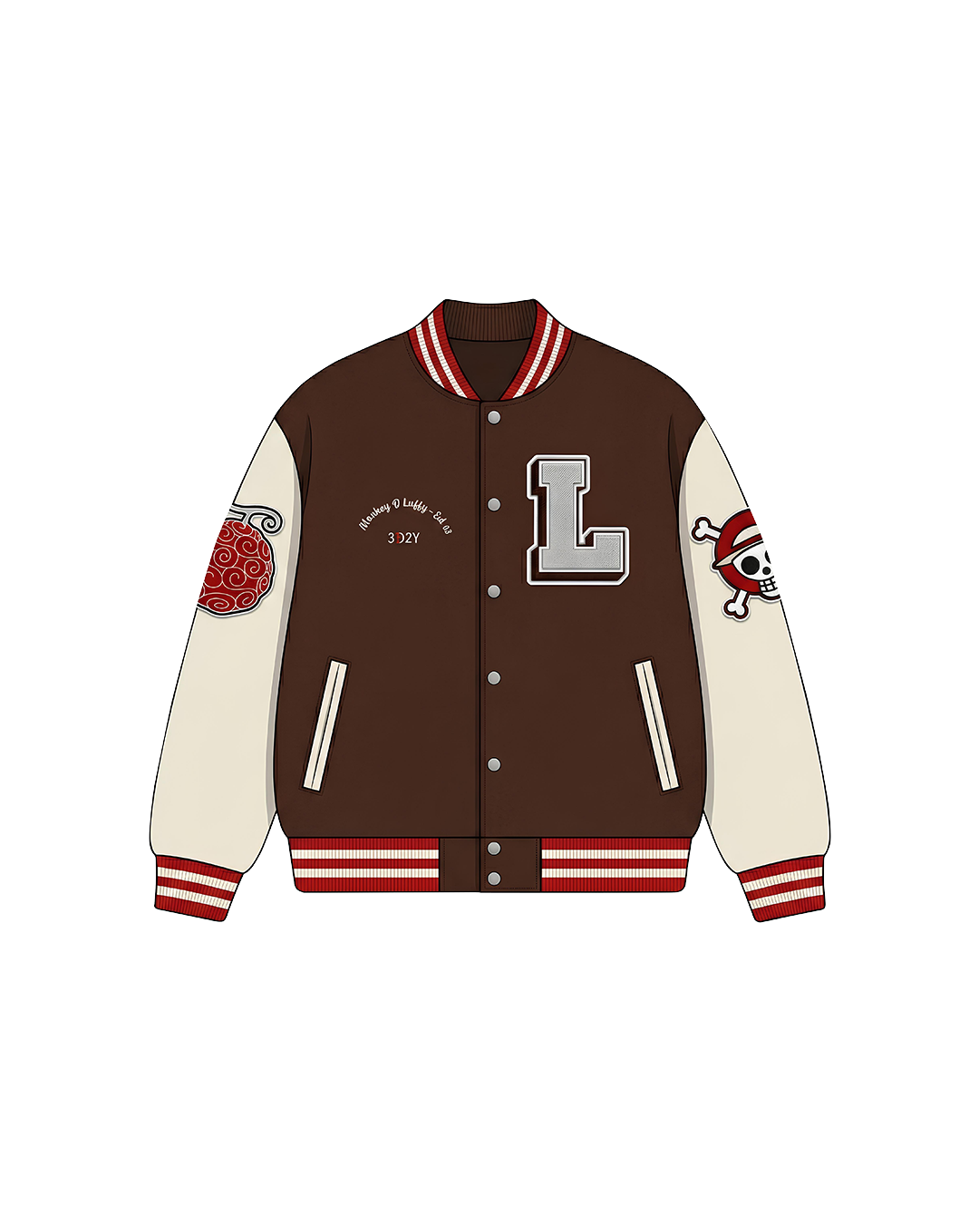 Luffy-Inspired Varsity Jacket / One Piece