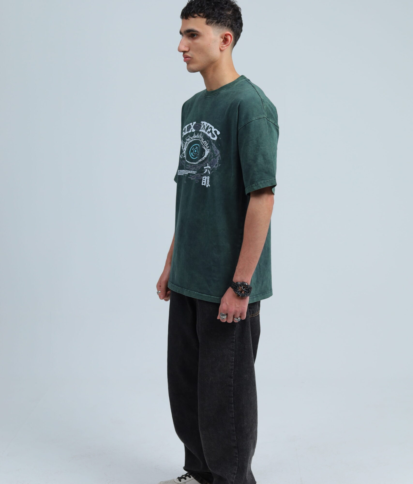 Gojo Washed T-shirt : Six Eyes