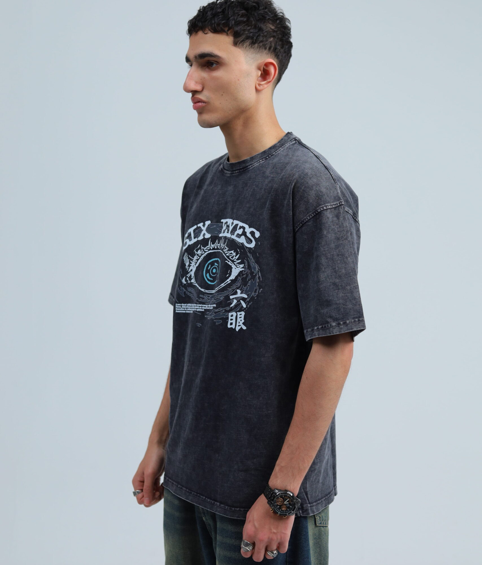 Gojo Washed T-shirt : Six Eyes