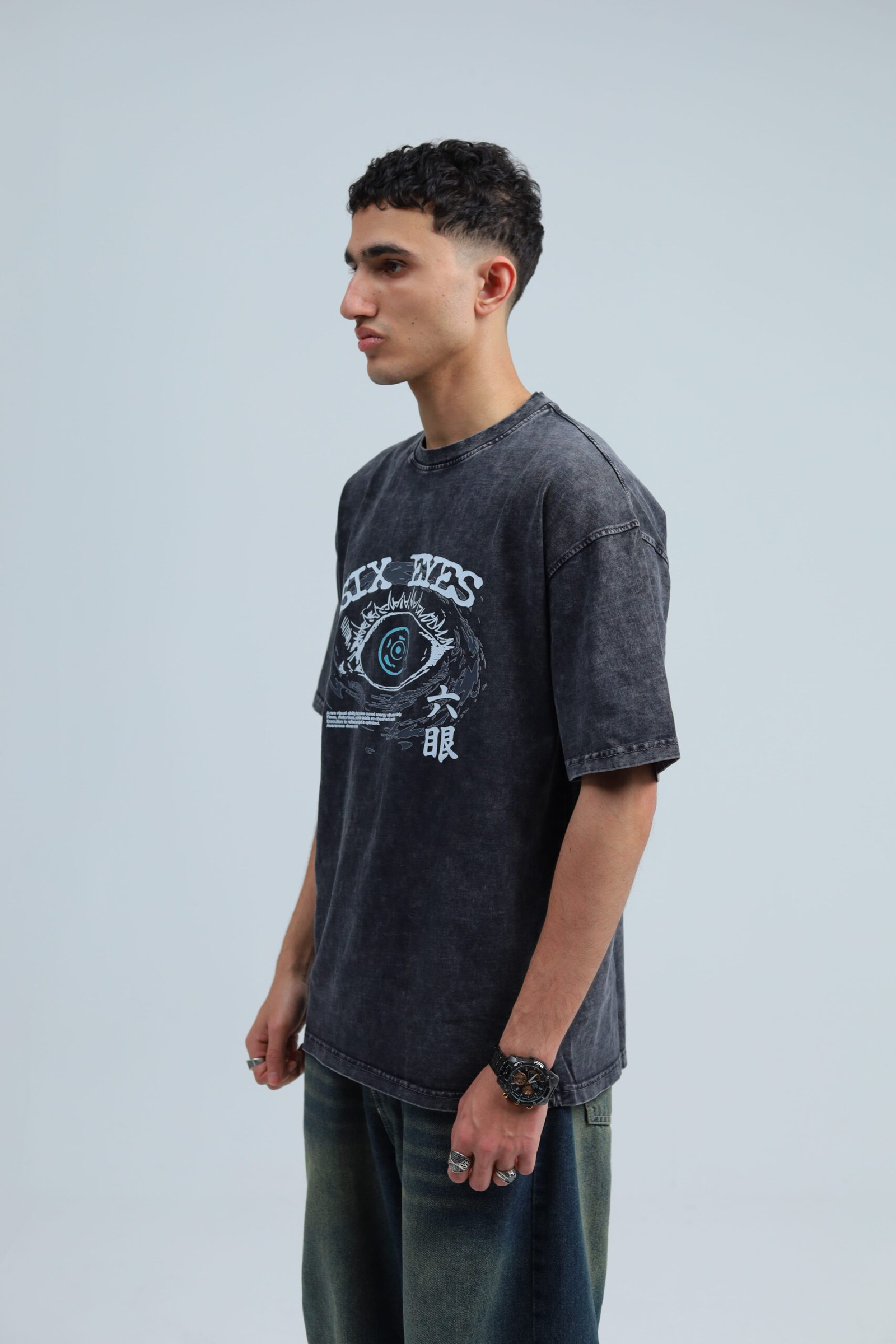 Gojo Washed T-shirt : Six Eyes