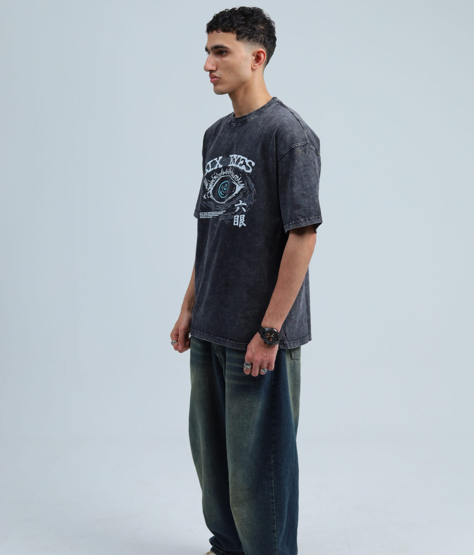 Gojo Washed T-shirt : Six Eyes