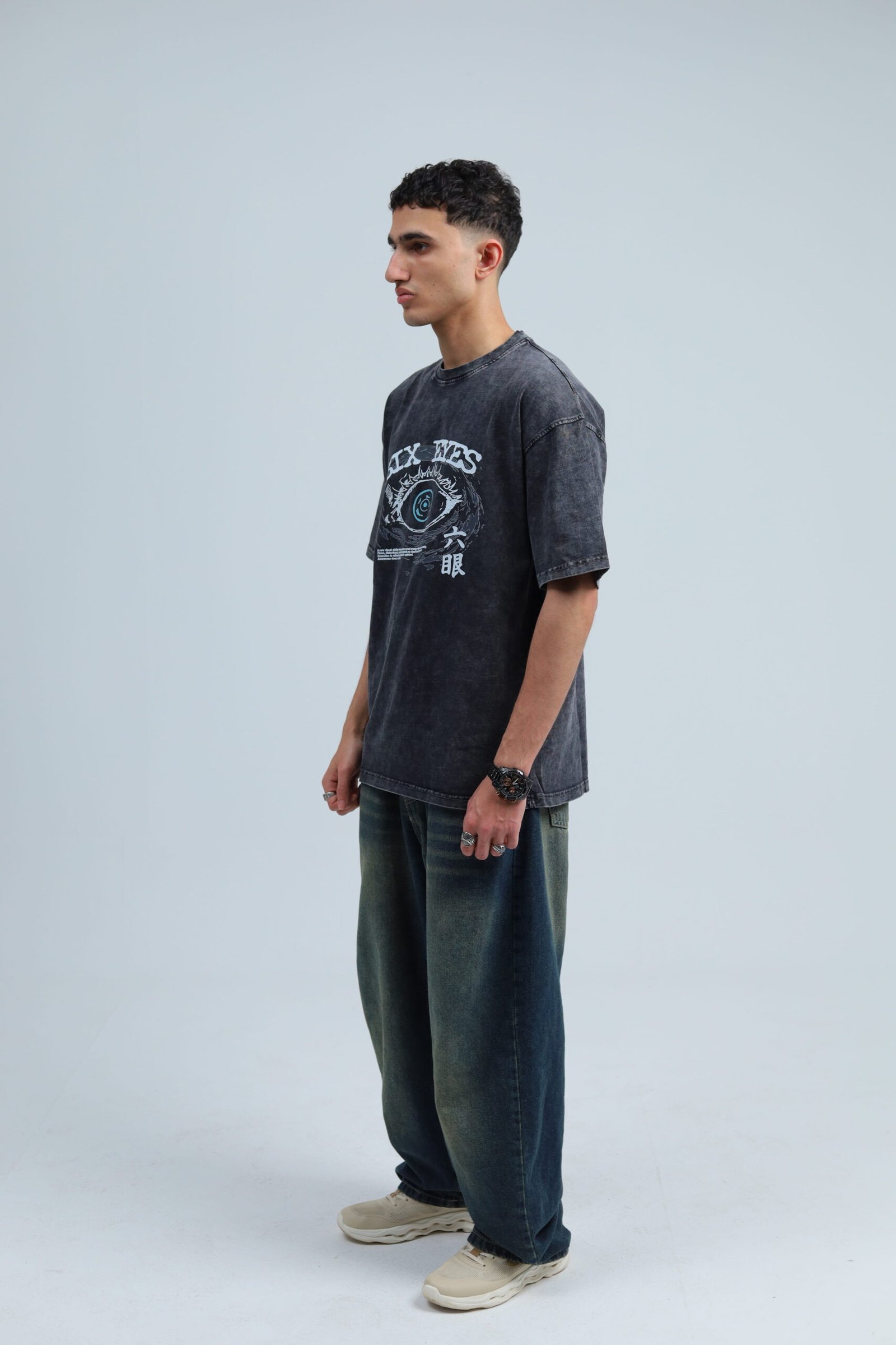 Gojo Washed T-shirt : Six Eyes