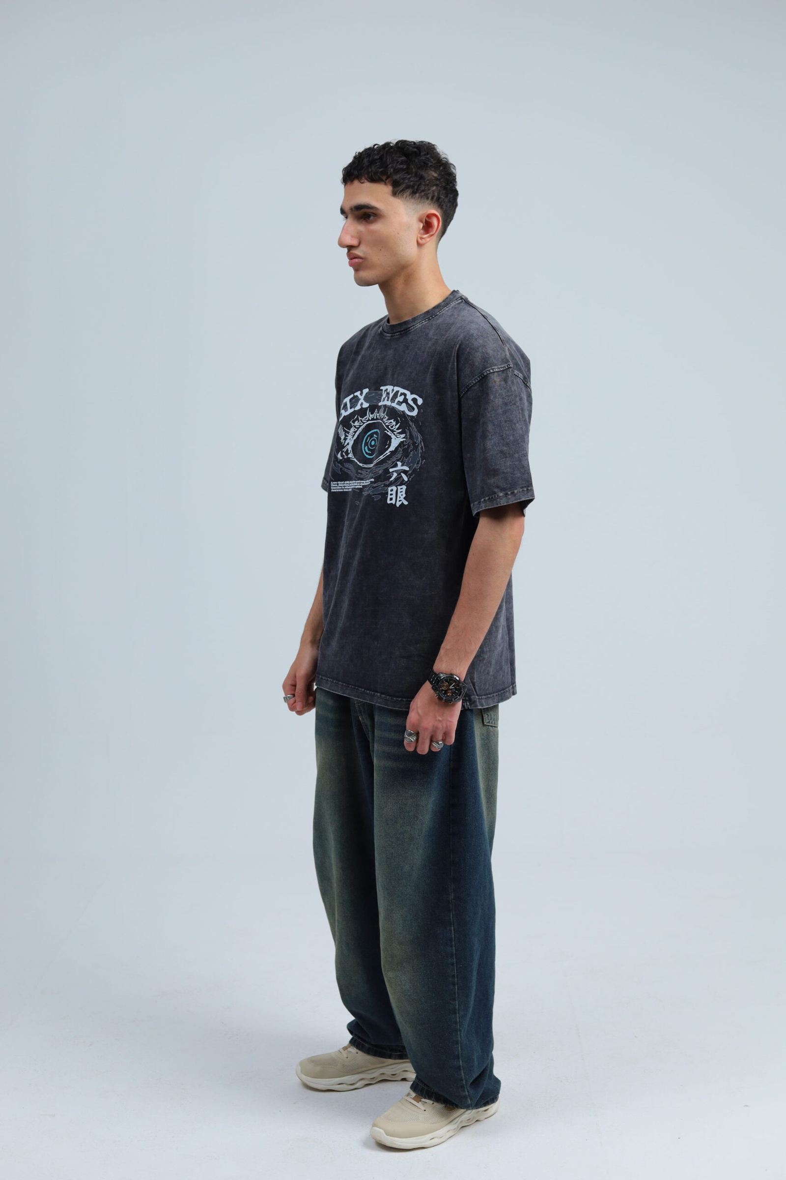 Gojo Washed T-shirt : Six Eyes