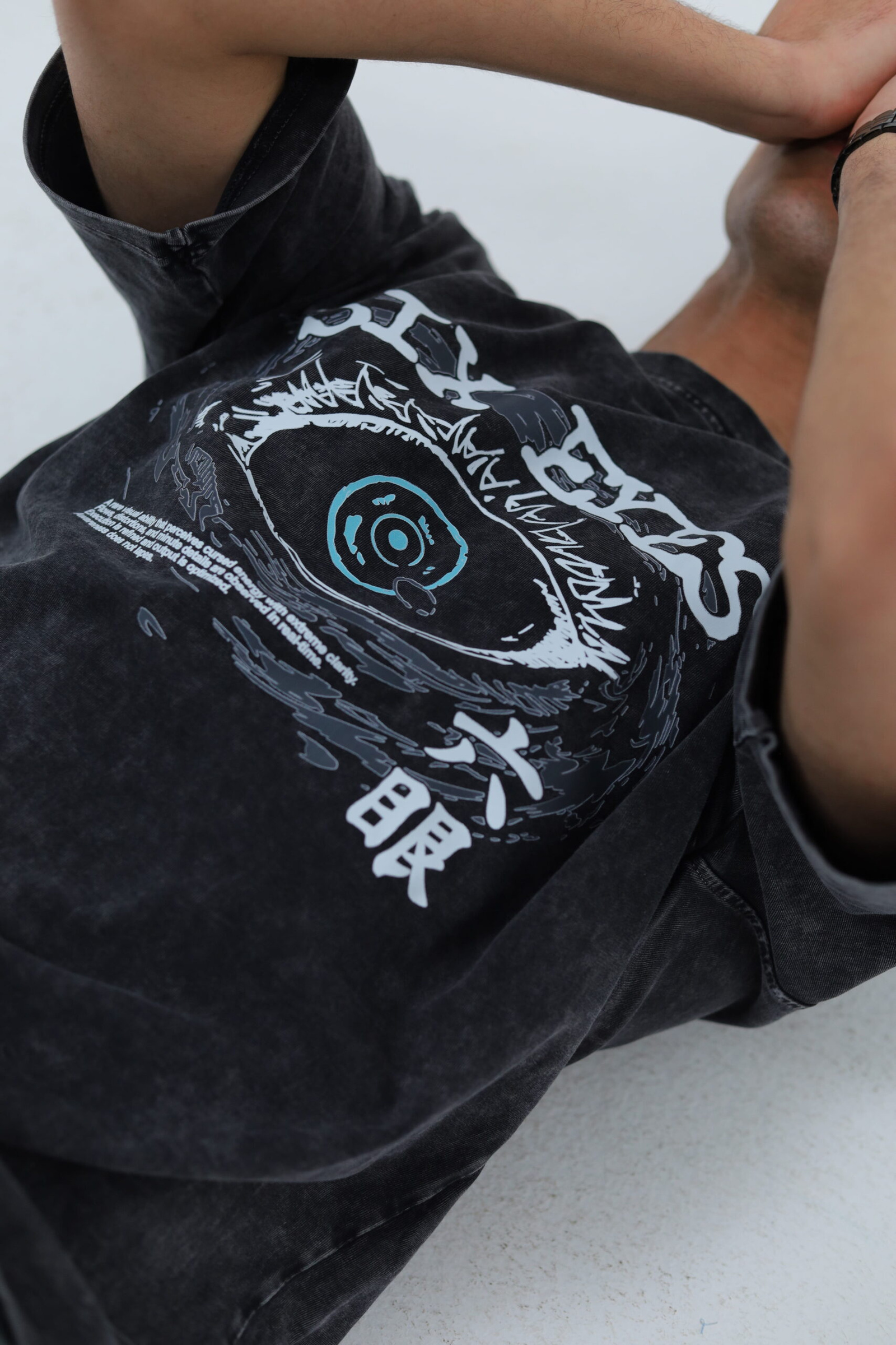 Gojo Washed T-shirt : Six Eyes