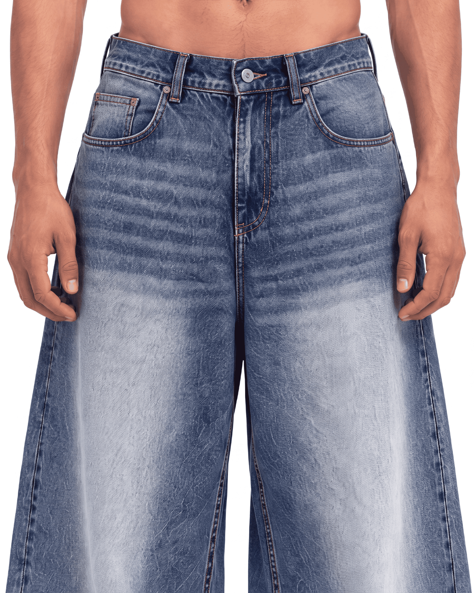 1 “BASIC NAVY” Super Baggy Jeans