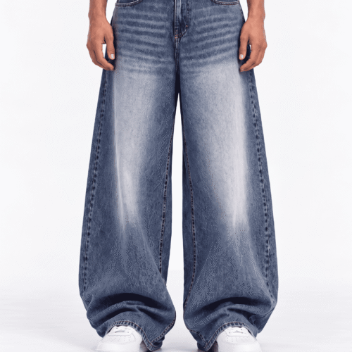 2 “BASIC NAVY” Super Baggy Jeans