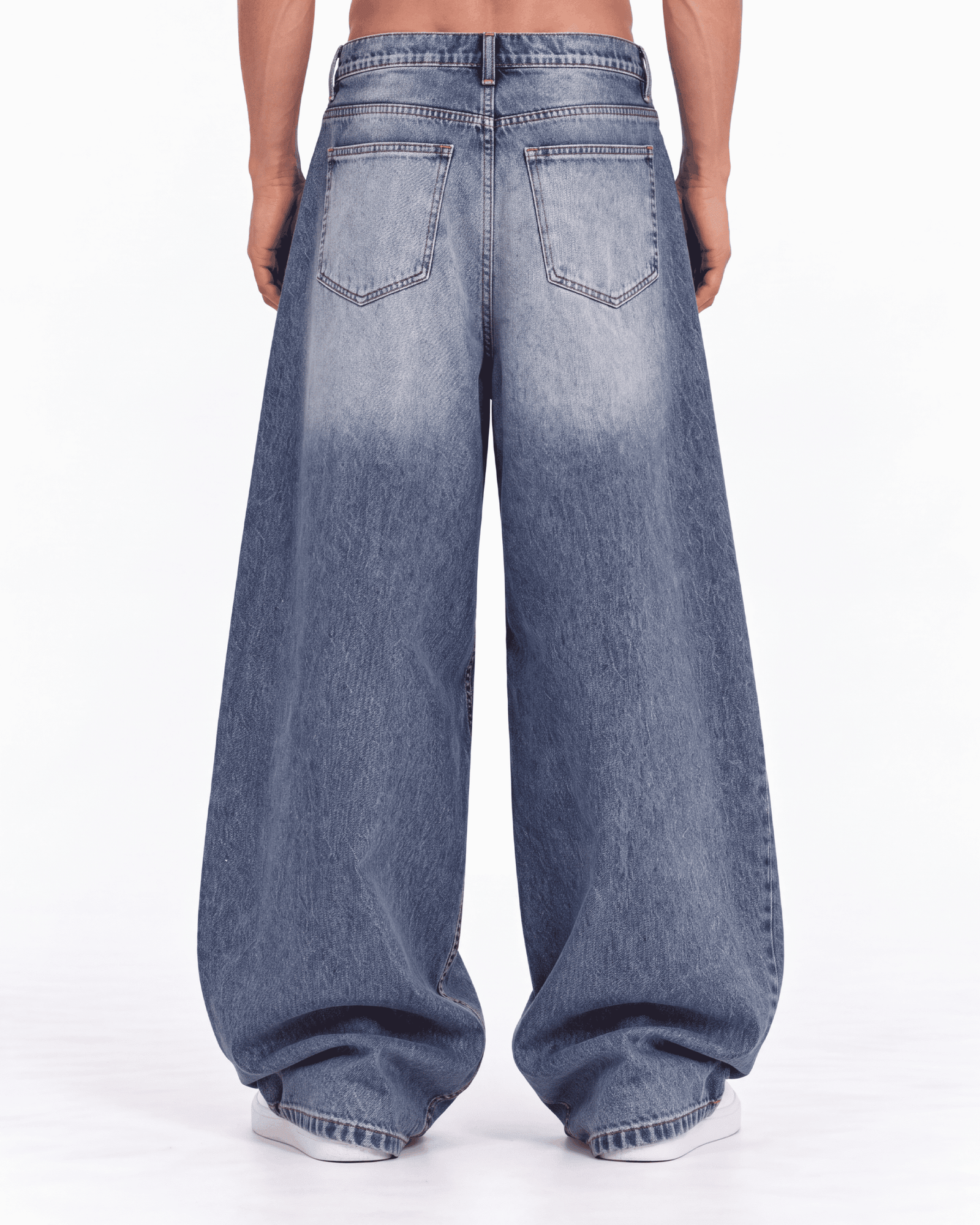 3 “BASIC NAVY” Super Baggy Jeans