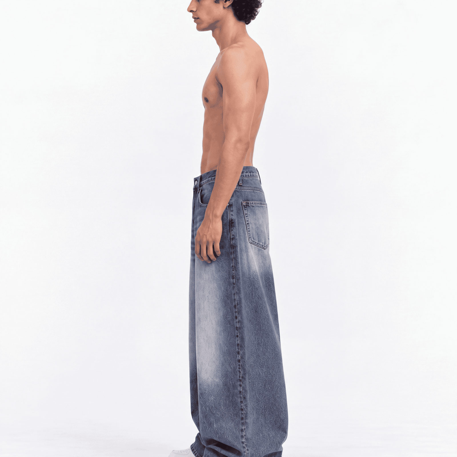 4 “BASIC NAVY” Super Baggy Jeans