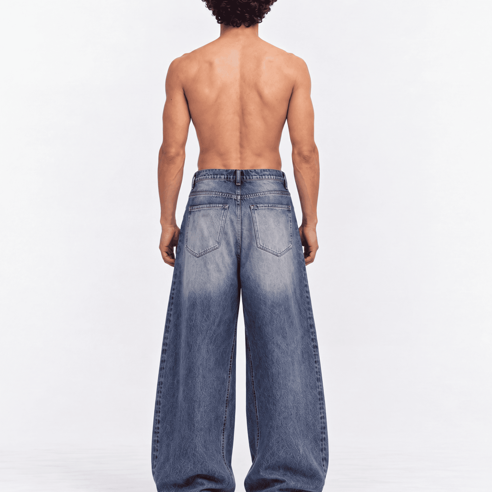 5 “BASIC NAVY” Super Baggy Jeans
