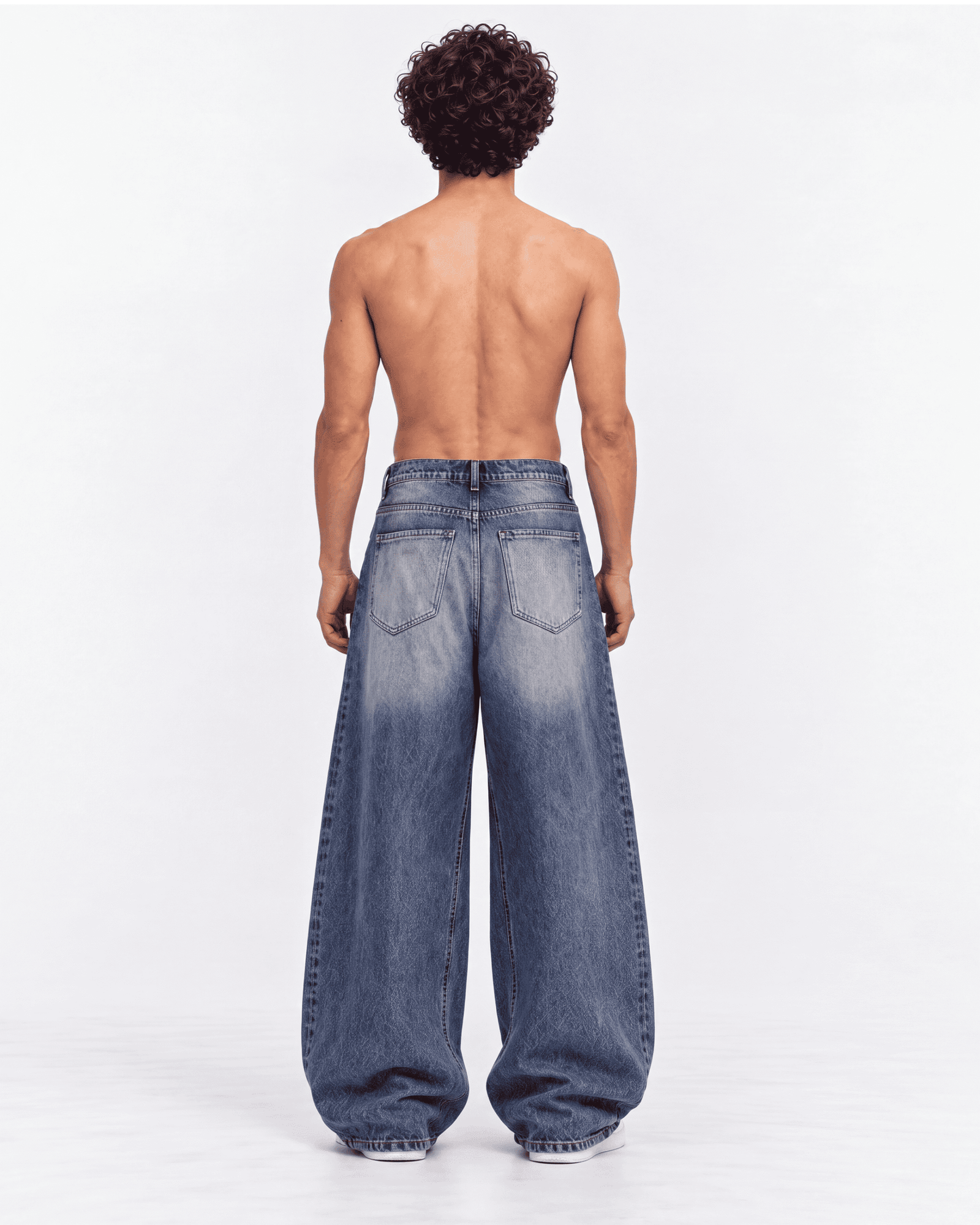 5 “BASIC NAVY” Super Baggy Jeans