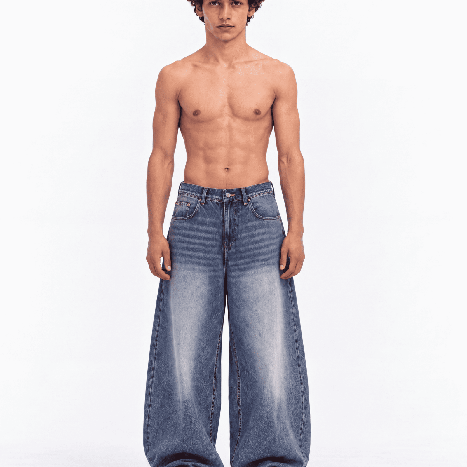 6 “BASIC NAVY” Super Baggy Jeans