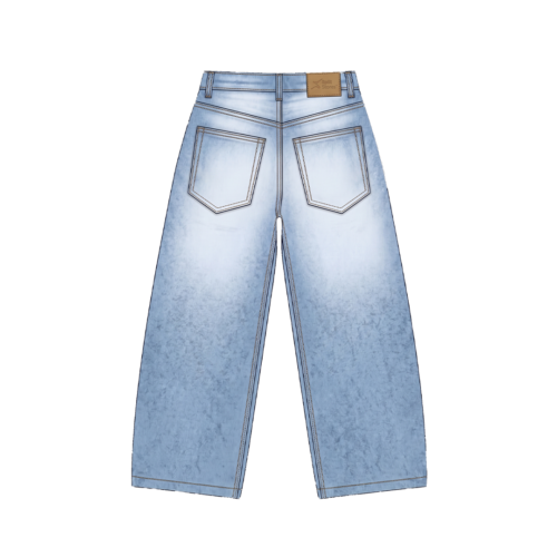 Blue 1 “BASIC BLUE” Super Baggy Jeans