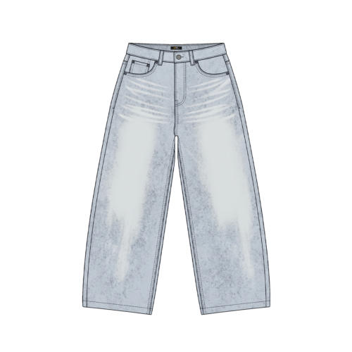 Gray Done 1 “BASIC GRAY” Super Baggy Jeans