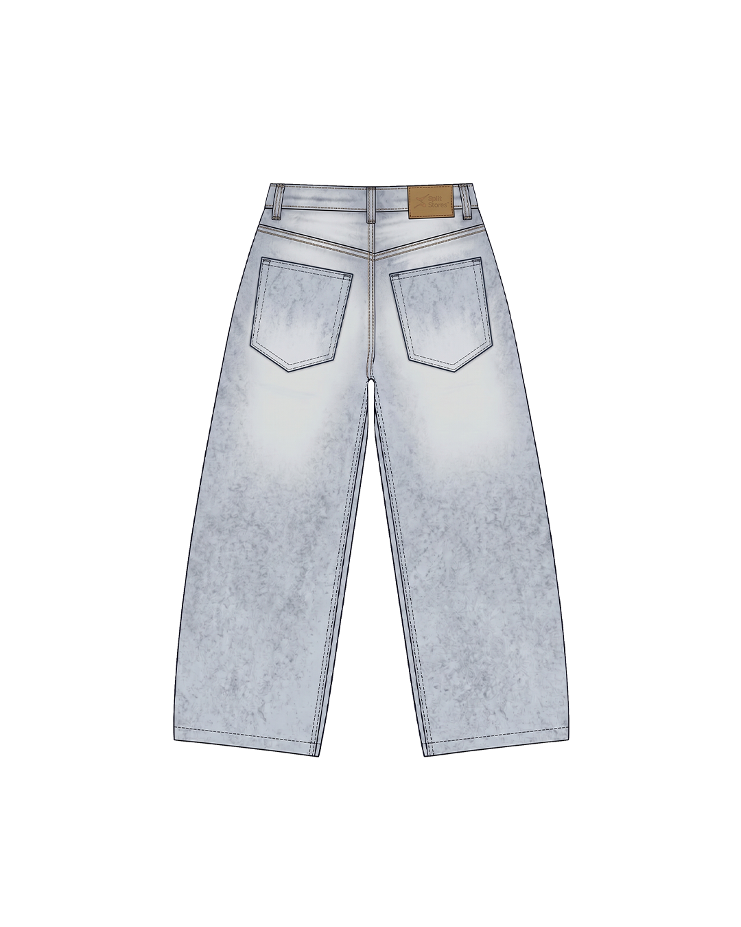Gray Done 2 “BASIC GRAY” Super Baggy Jeans