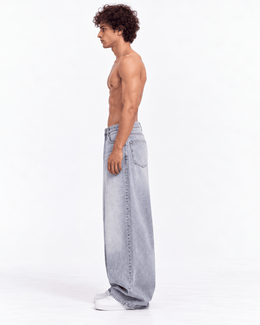 J2 “BASIC GRAY” Super Baggy Jeans