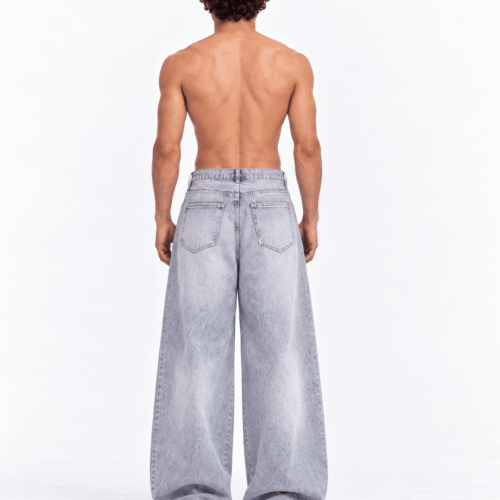 J3 “BASIC GRAY” Super Baggy Jeans