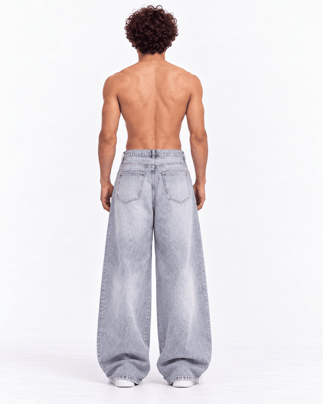 J3 “BASIC GRAY” Super Baggy Jeans