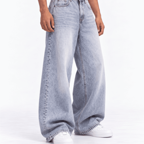 J4 “BASIC GRAY” Super Baggy Jeans