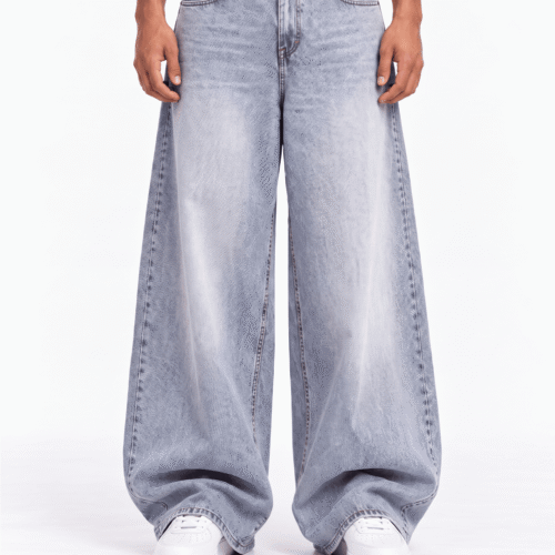 J5 “BASIC GRAY” Super Baggy Jeans