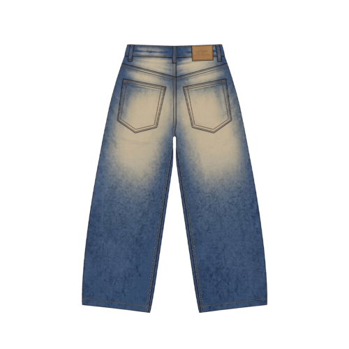 Navy 1 “BASIC NAVY” Super Baggy Jeans