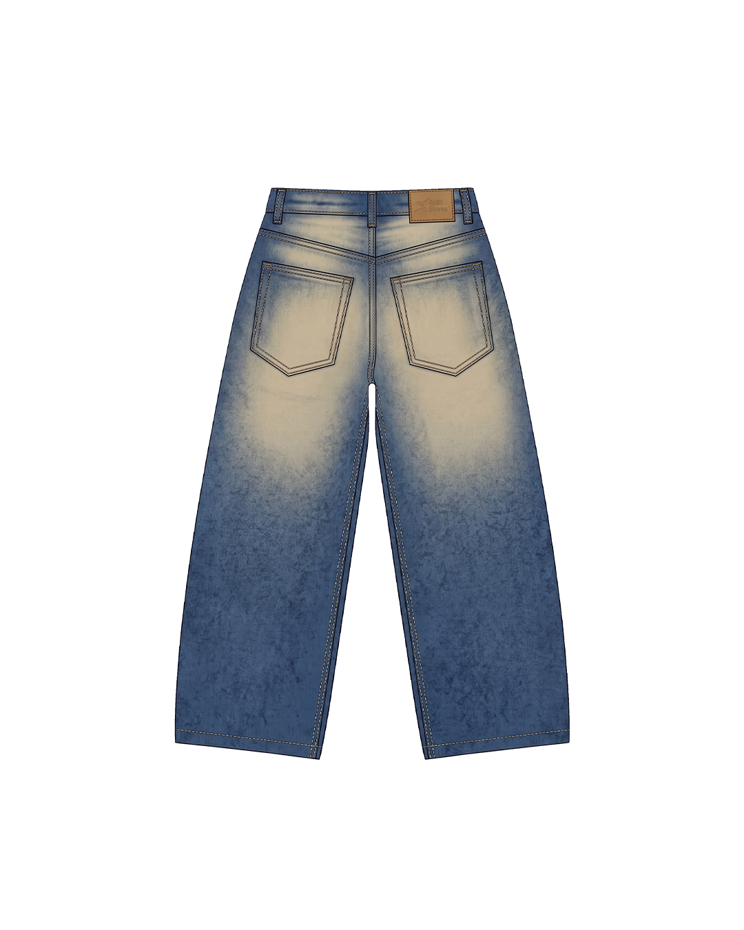 Navy 1 “BASIC NAVY” Super Baggy Jeans