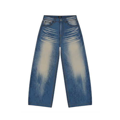 Navy 2 “BASIC NAVY” Super Baggy Jeans
