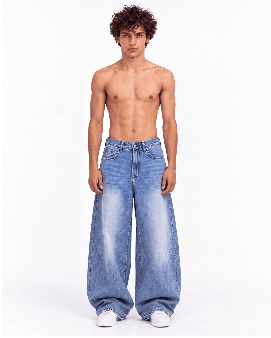 Q1 “BASIC BLUE” Super Baggy Jeans