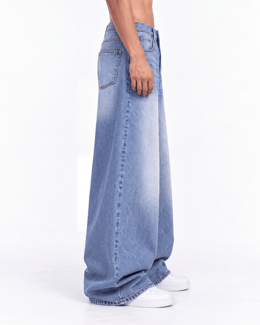 Q7 “BASIC BLUE” Super Baggy Jeans